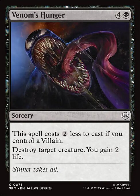Venom's Hunger | SPM #73 | Nonfoil | English, catalog image