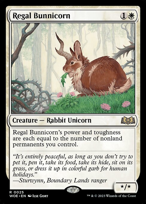 Regal Bunnicorn, WOE #25, English, catalog image
