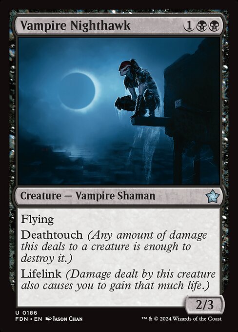 Vampire Nighthawk | FDN #186 | Nonfoil | English, catalog image