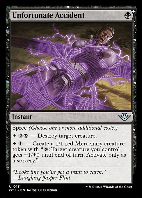 Unfortunate Accident | OTJ #111 | Nonfoil | English, catalog image
