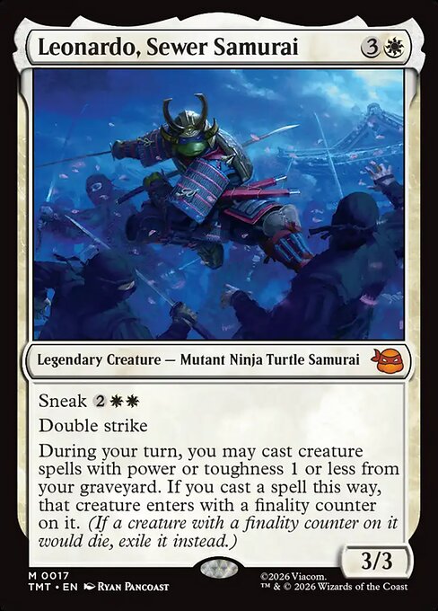 Leonardo, Sewer Samurai, TMT #17, English, catalog image