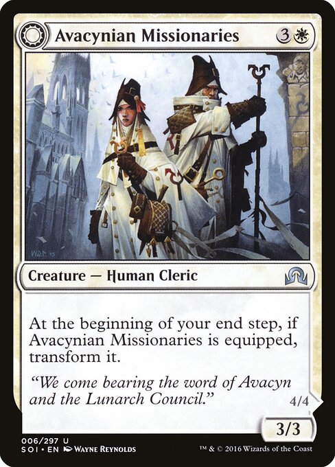 Avacynian Missionaries // Lunarch Inquisitors | SOI #6 | Nonfoil | English, catalog image
