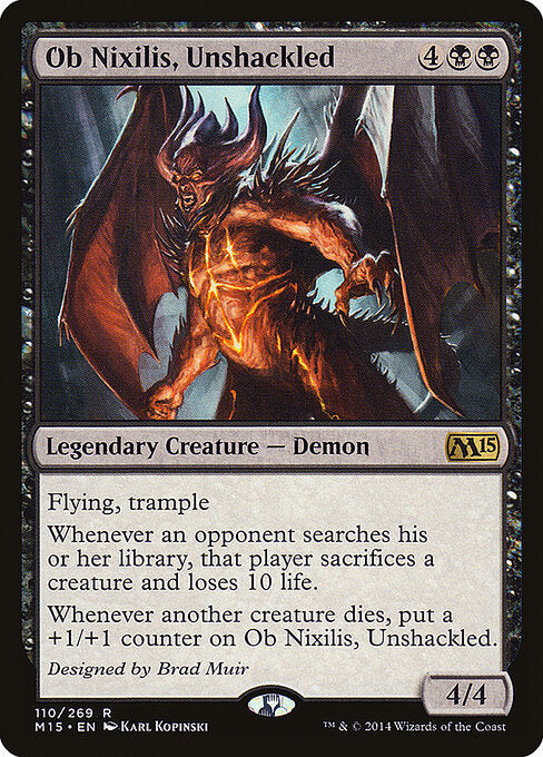 Ob Nixilis, Unshackled, M15 #110, English, catalog image