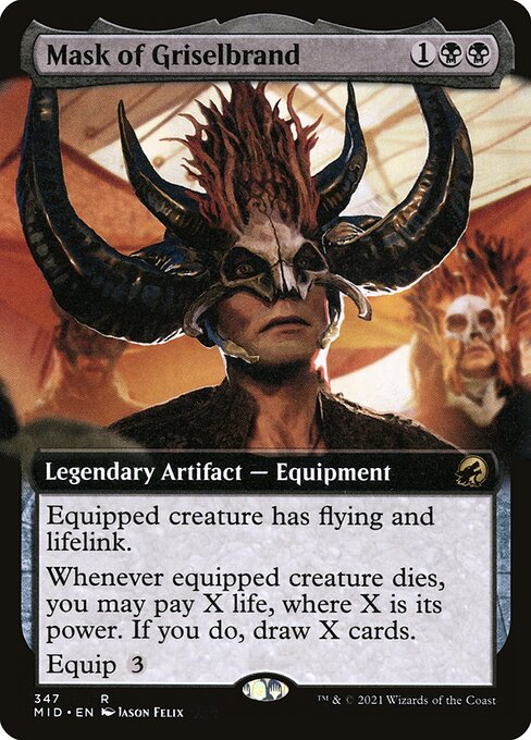 Mask of Griselbrand | MID #347 | Foil | English, catalog image