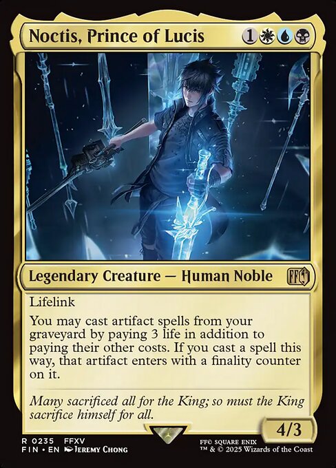 Noctis, Prince of Lucis, FIN #235, English, catalog image