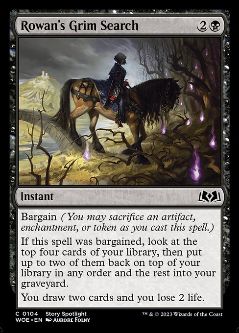 Rowan's Grim Search | WOE #104 | Nonfoil | English, catalog image