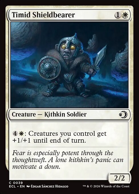 Timid Shieldbearer | ECL #39 | Nonfoil | English, catalog image
