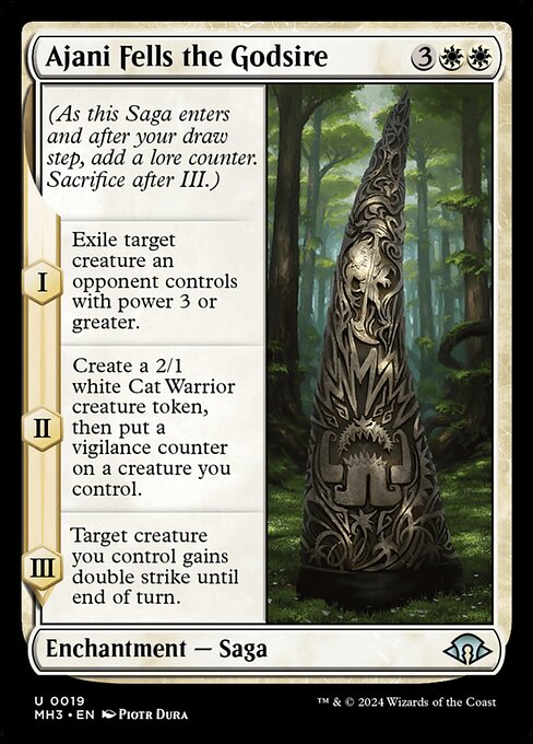 Ajani Fells the Godsire | MH3 #19 | Nonfoil | English, catalog image