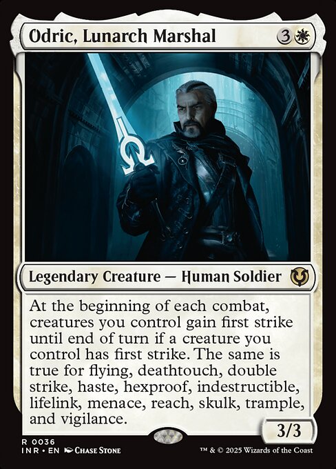 Odric, Lunarch Marshal, INR #36, English, catalog image