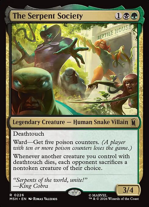 The Serpent Society, MSH #226, English, catalog image