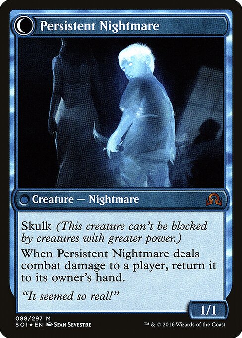 Startled Awake // Persistent Nightmare, reverse face, catalog image