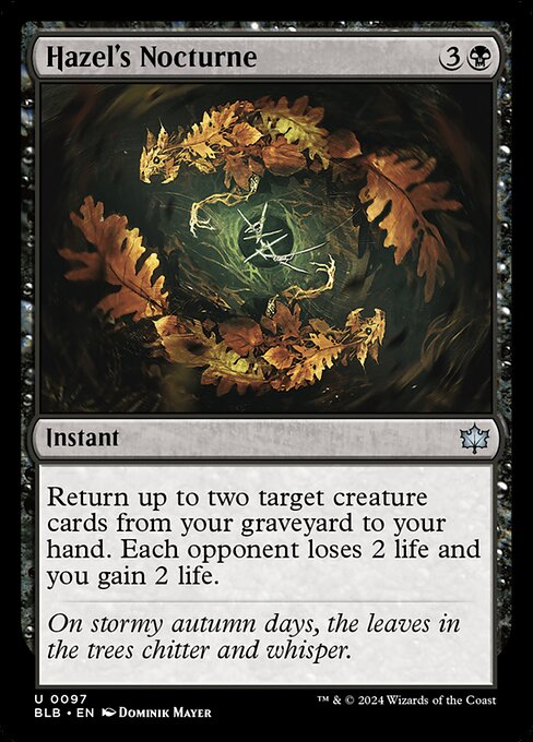 Hazel's Nocturne | BLB #97 | Nonfoil | English, catalog image