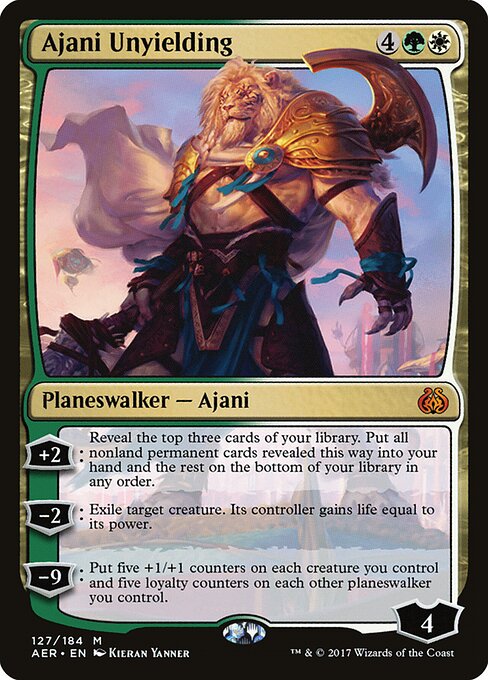 Ajani Unyielding, AER #127, English, catalog image
