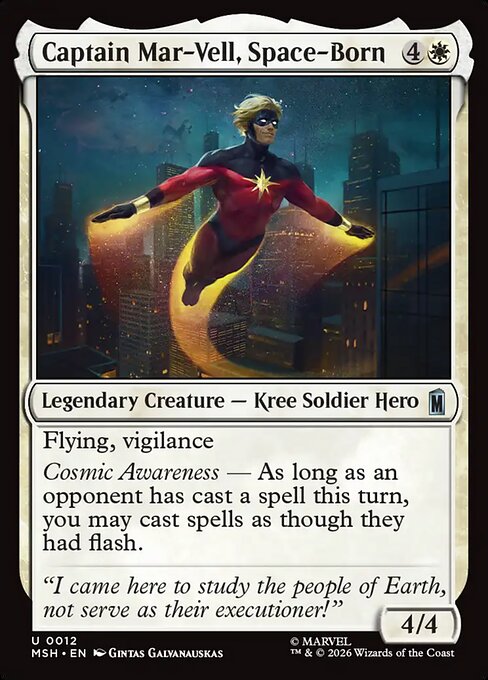 Captain Mar-Vell, Space-Born | MSH #12 | Foil | English, catalog image