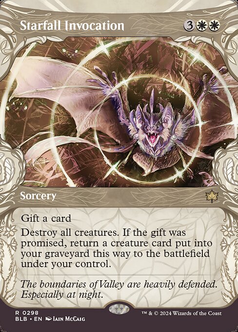 Starfall Invocation | BLB #298 | Nonfoil | English, catalog image