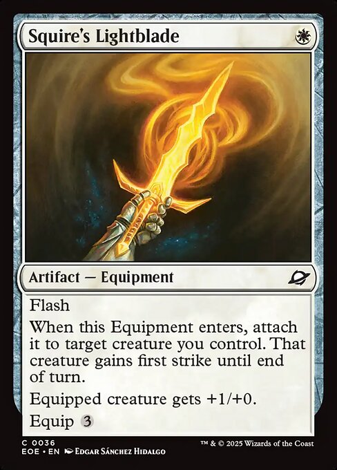 Squire's Lightblade | EOE #36 | Foil | English, catalog image