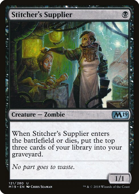 Stitcher's Supplier | M19 #121 | Nonfoil | English, catalog image