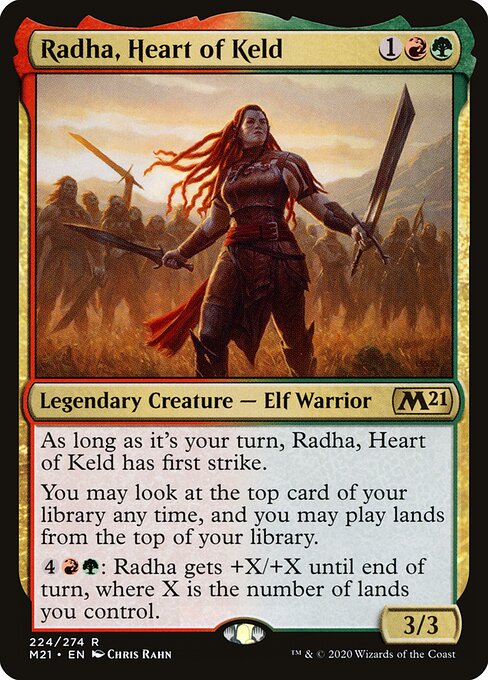 Radha, Heart of Keld | M21 #224 | Nonfoil | English, catalog image