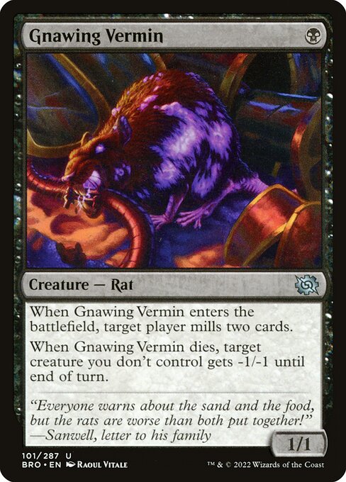 Gnawing Vermin | BRO #101 | Nonfoil | English, catalog image