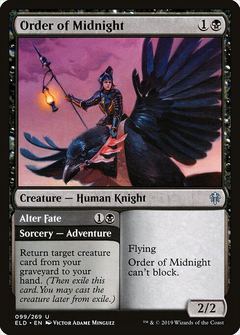 Order of Midnight // Alter Fate | ELD #99 | Nonfoil | English, catalog image