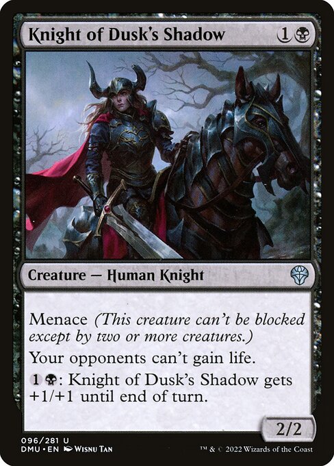 Knight of Dusk's Shadow | DMU #96 | Nonfoil | English, catalog image