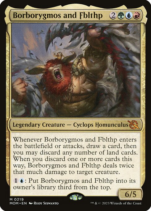 Borborygmos and Fblthp, MOM #219, English, catalog image