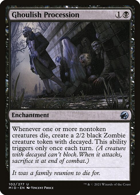 Ghoulish Procession | MID #102 | Nonfoil | English, catalog image