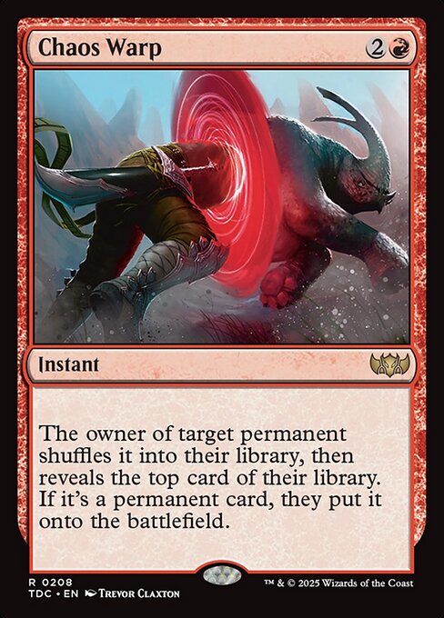 Chaos Warp, TDC #208, English, catalog image