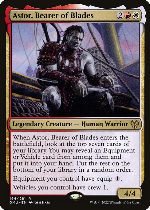 Astor, Bearer of Blades | DMU #194 | Foil | English, catalog image