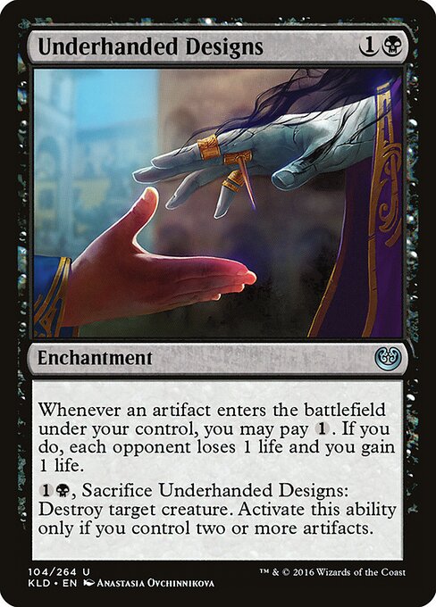 Underhanded Designs | KLD #104 | Nonfoil | English, catalog image