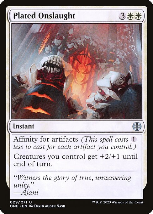 Plated Onslaught | ONE #29 | Nonfoil | English, catalog image