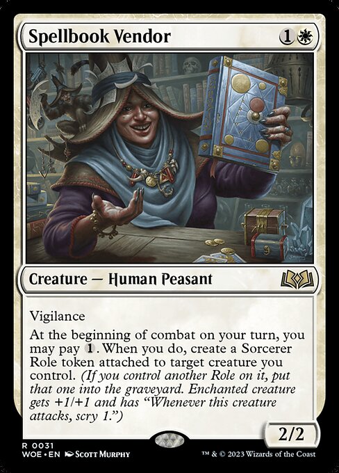 Spellbook Vendor | WOE #31 | Nonfoil | English, catalog image