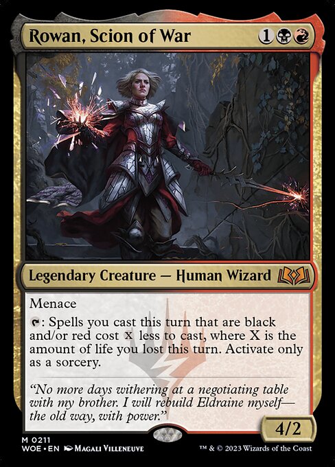 Rowan, Scion of War | WOE #211 | Nonfoil | English, catalog image