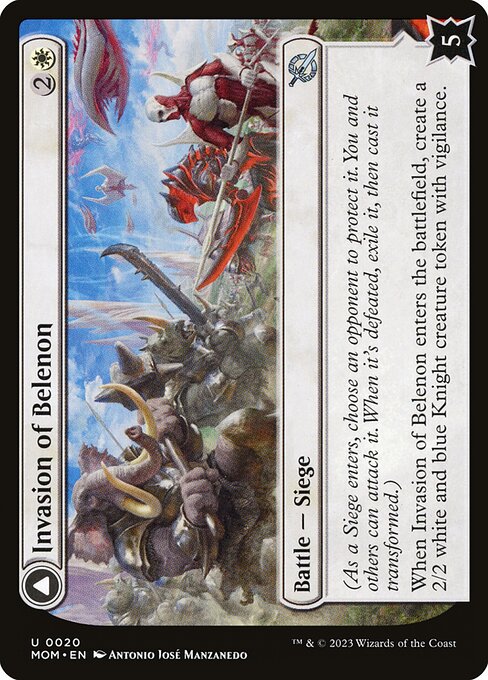 Invasion of Belenon // Belenon War Anthem | MOM #20 | Nonfoil | English, catalog image
