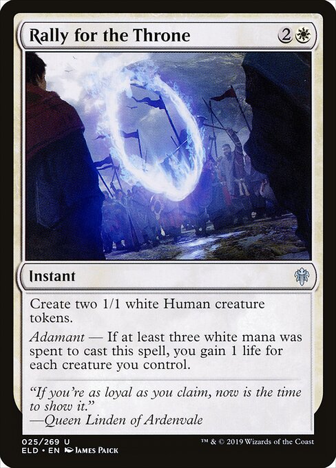 Rally for the Throne | ELD #25 | Nonfoil | English, catalog image