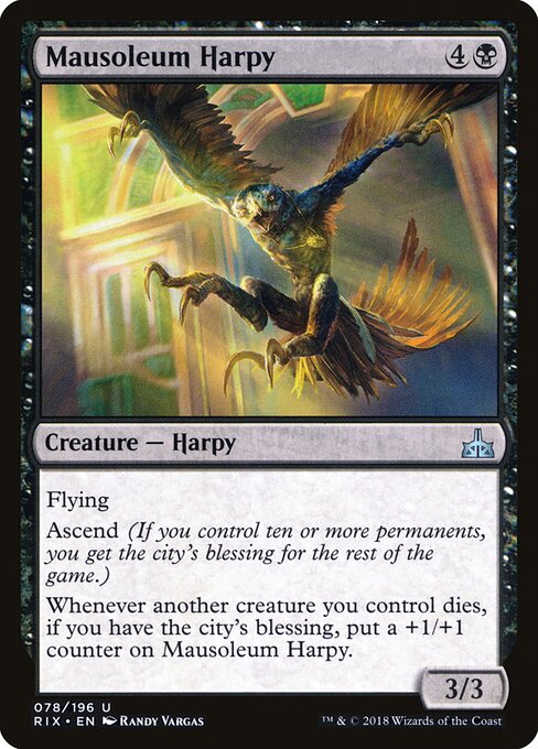 Mausoleum Harpy | RIX #78 | Nonfoil | English, catalog image