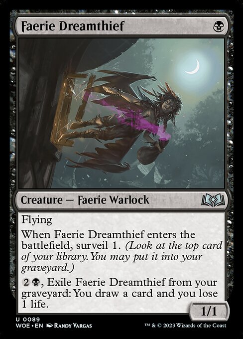 Faerie Dreamthief | WOE #89 | Nonfoil | English, catalog image