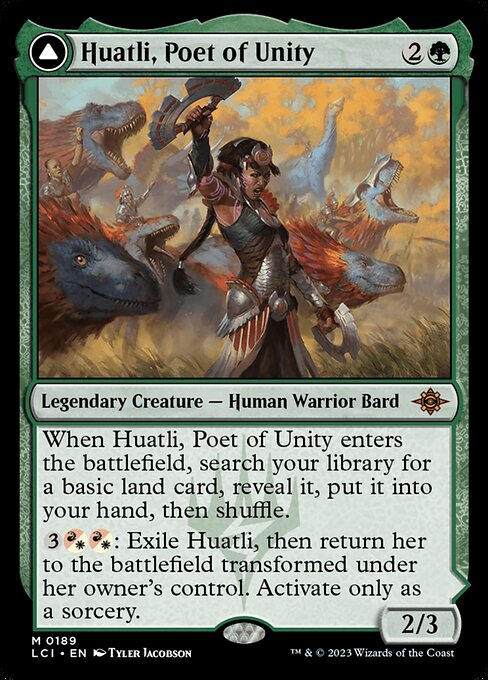 Huatli, Poet of Unity // Roar of the Fifth People | LCI #189 | Nonfoil | English, catalog image