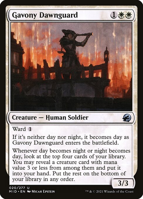Gavony Dawnguard | MID #20 | Foil | English, catalog image