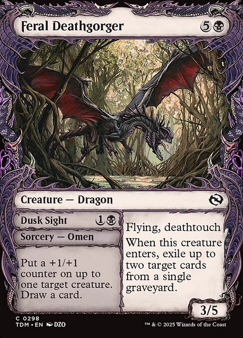 Feral Deathgorger // Dusk Sight | TDM #298 | Foil | English, catalog image
