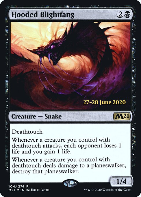 Hooded Blightfang, PM21 #104s, English, catalog image