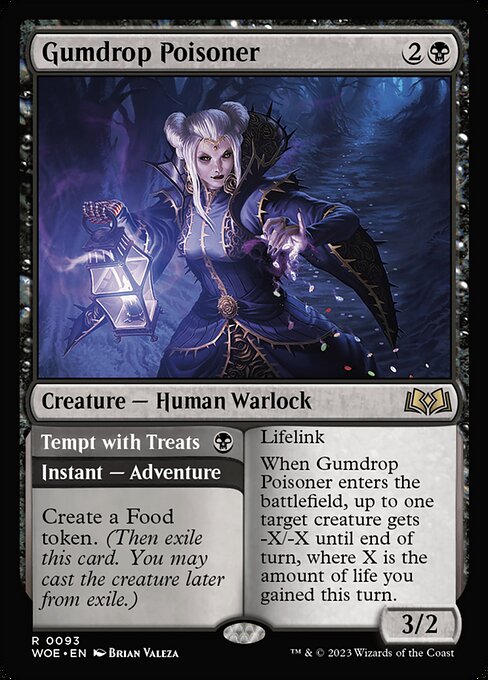 Gumdrop Poisoner // Tempt with Treats | WOE #93 | Nonfoil | English, catalog image