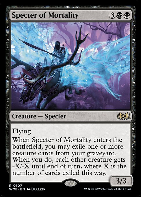 Specter of Mortality | WOE #107 | Nonfoil | English, catalog image