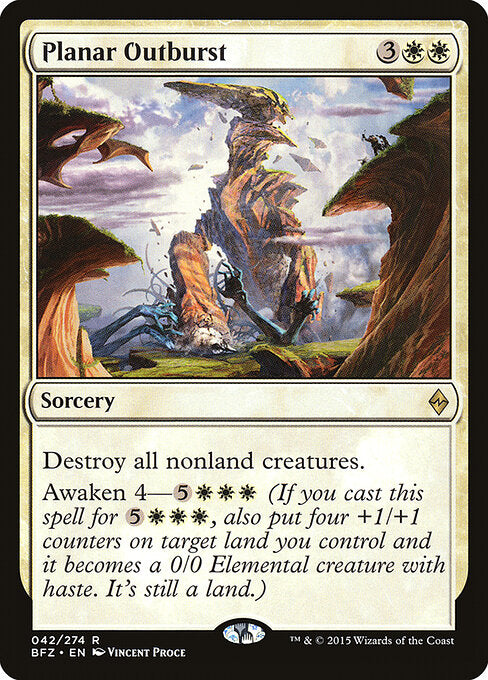 Planar Outburst | BFZ #42 | Nonfoil | English, catalog image
