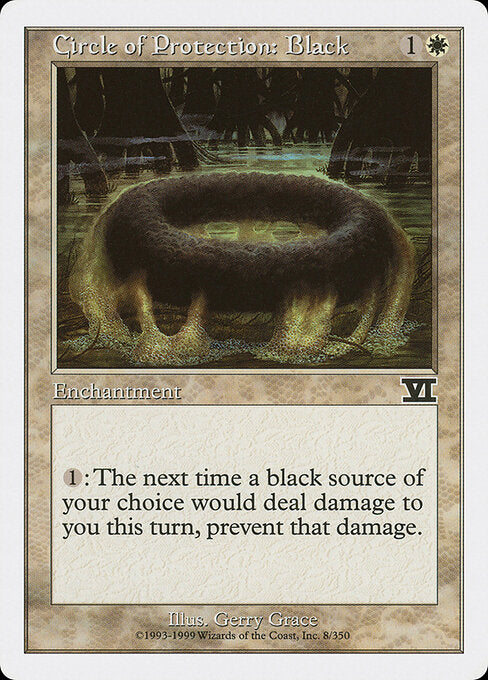 Circle of Protection: Black | 6ED #8 | Nonfoil | English, catalog image