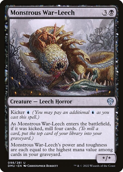 Monstrous War-Leech | DMU #98 | Nonfoil | English, catalog image