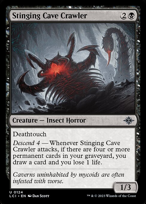 Stinging Cave Crawler | LCI #124 | Nonfoil | English, catalog image