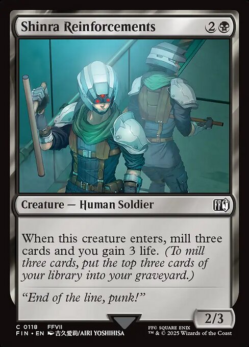 Shinra Reinforcements | FIN #118 | Nonfoil | English, catalog image