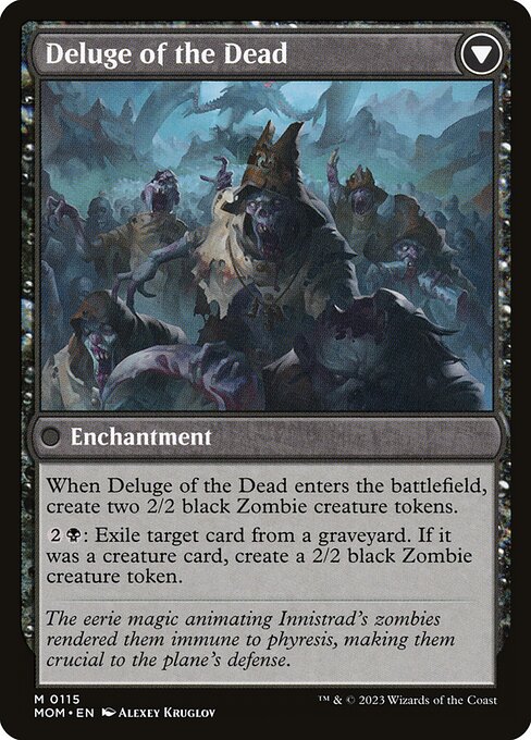 Invasion of Innistrad // Deluge of the Dead, reverse face, catalog image