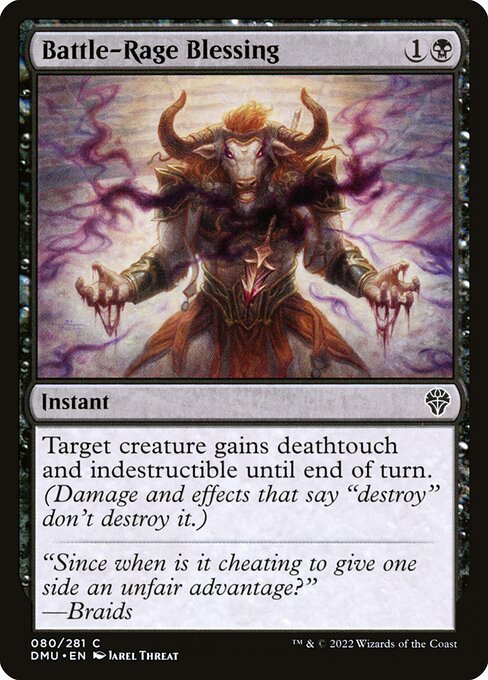 Battle-Rage Blessing | DMU #80 | Nonfoil | English, catalog image